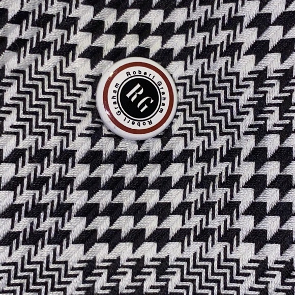 Robert Graham, 39/15.5, 100 % cotton, cufflink cuff, long sleeve, houndstooth - Picture 7 of 9